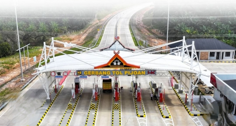 Gerbang Tol Pijoan Sebagai Pintu Masuk Jalan Tol Tempino - Simpang Ness
