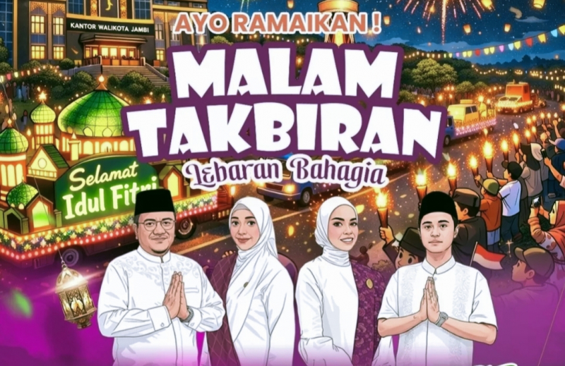 Pemkot Jambi Gelar Pawai Takbir Mobil Hias