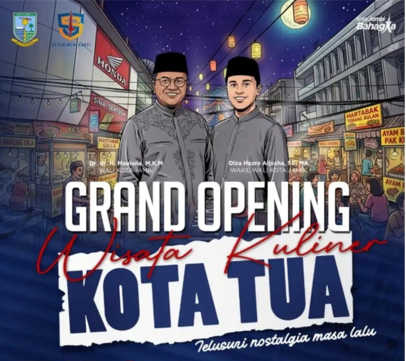 Grand Opening Wisata Kuliner Kota Tua Digelar 3 April, Pemkot Jambi Siapkan Konsep Nostalgia