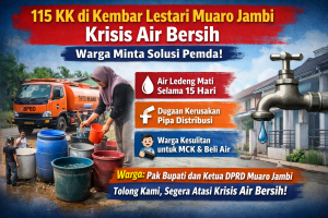 115 KK di Kembar Lestari Muaro Jambi Krisis Air Bersih, Warga Minta Solusi Pemda