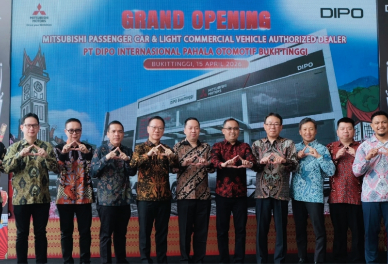 PT DIPO Internasional Pahala Otomotif meresmikan showroom resmi Mitsubishi di Jalan By Pass, Manggis, Mandiangin Koto Selayan, Kota Bukittinggi, Rabu (15/4/2026). 