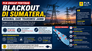 PLN Ungkap Penyebab Blackout di Sumatera, Berawal dari Transmisi Jambi