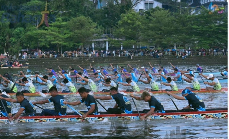 Festival Danau Sipin 2026 Meriah, Pacu Perahu Tradisional Sedot Ribuan Penonton