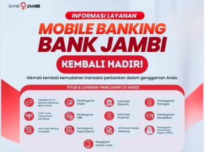 Mobile Banking Bank Jambi Kembali Aktif, Nasabah Diminta Perbarui Aplikasi