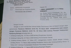 MA Registrasi Uji Materiil Perwal Kampung Bahagia, Warga Jambi Lawan Kebijakan Wali Kota