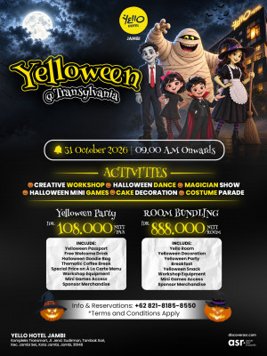 Yello Hotel Jambi Gelar Yelloween @Transylvania, Hadirkan Halloween Ramah Anak Penuh Kreativitas