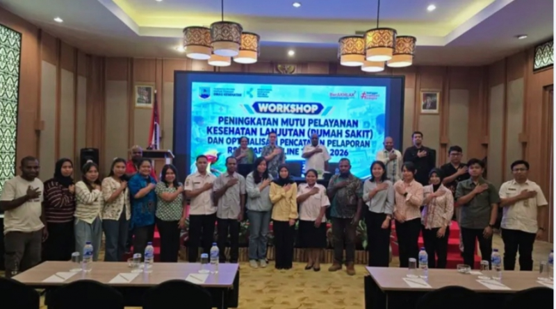 Dinkes Provinsi Papua Tengah Gelar Workshop Peningkatan Mutu Pelayanan Kesehatan Lanjutan Rumah Sakit dan Optimalisasi Pencatatan dan Pelaporan Rumah Sakit secara Online Tahun 2026 di Swiss-Belinn Timika