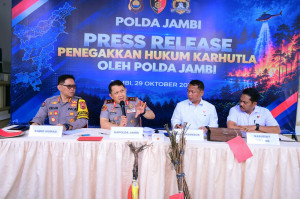 Polda Jambi Usut 19 Kasus Karhutla, 16 Orang Tersangka dan Dua Korporasi Dibidik